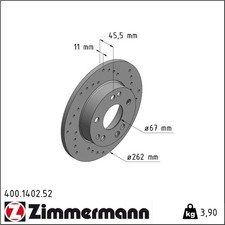 2x Zimmermann 400.1402.52 Bremsscheibe für MERCEDES BENZ 190 W201 2x Zimmermann 400.1402.52 Bremsscheibe für MERCEDES BENZ 190 W201