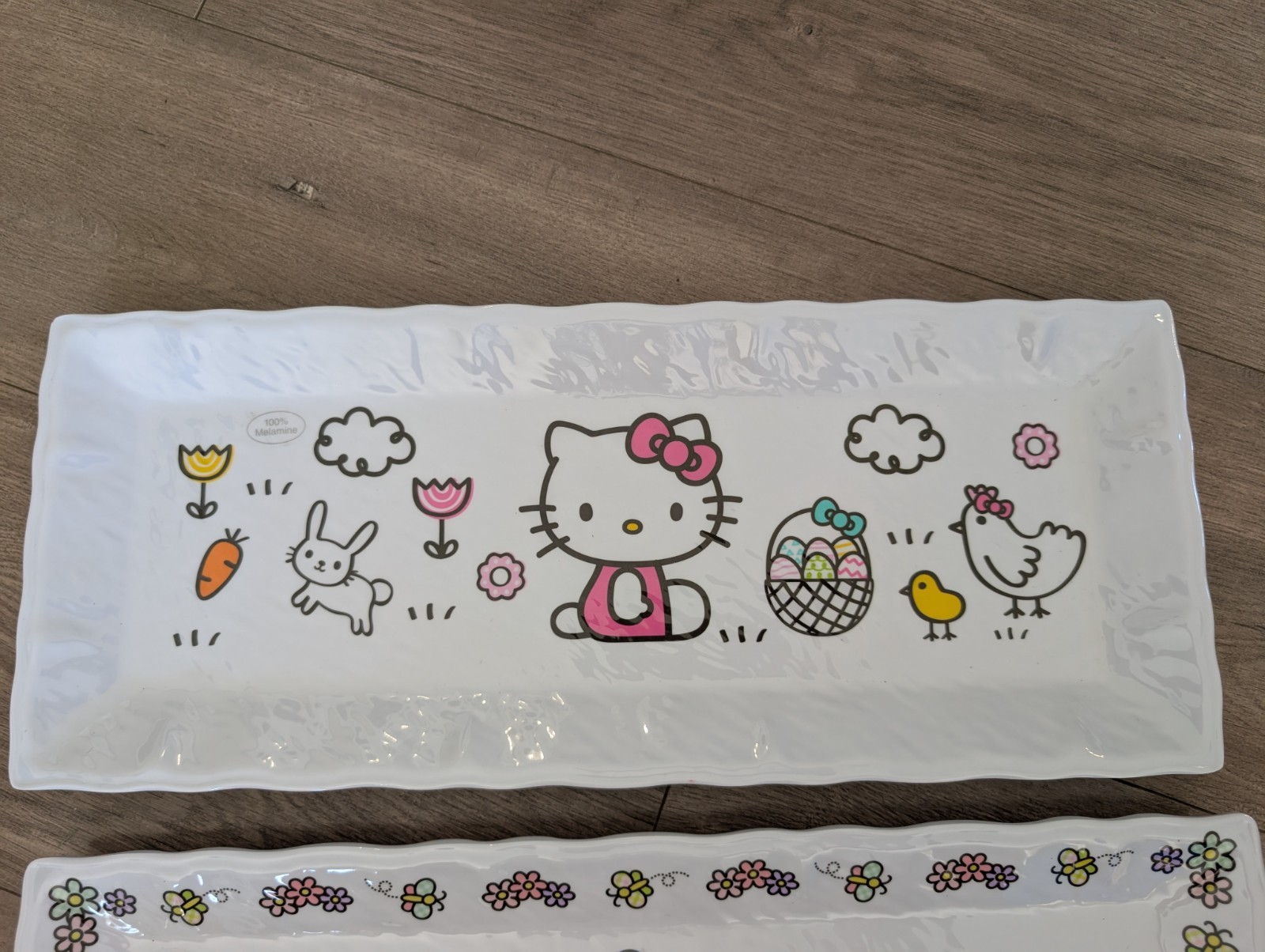 Sanrio HELLO KITTY Melamine Serving Trays Platter NEW Large 18" (Set Of 2)