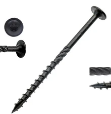 binifiMux Black Construction Lag Screws, T30 Decking #14 x 5, 