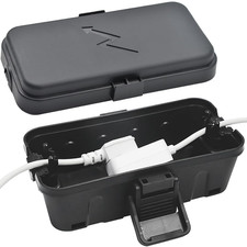 Small Weatherproof Electrical Box Outdoor Waterproof Extension Cover Black