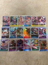 One Piece Card Game SR 18 Cards Set Authentic Rare Condition Ready to Use