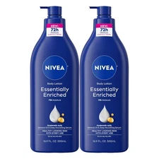 NIVEA Essentially Enriched Body Lotion for Dry Skin, Pack of 2, 16.9 Fl Oz... 