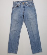 Vintage 90s Levis 501xx Mens 30x29 Distressed Button Fly Original Fit Jeans Blue