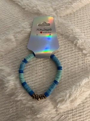 Handmade Bracelet: Blue And Mint Green Colors, Medium Size
