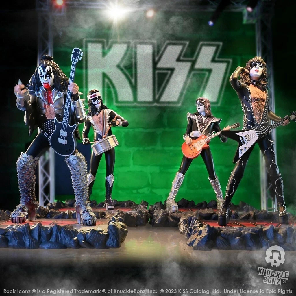 KISS Destroyer The Demon Starchild Spaceman Catman set of 4 Statue