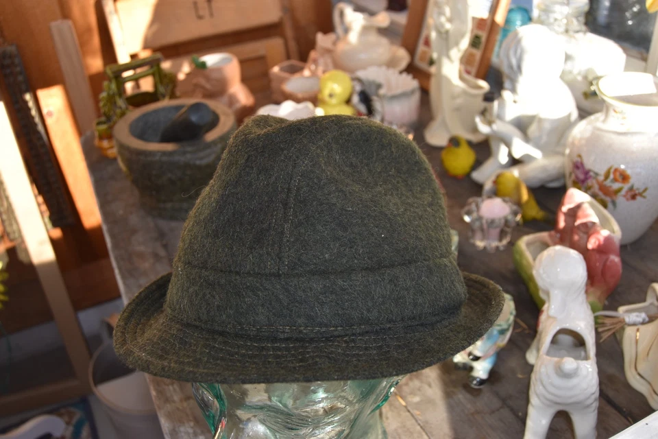 Vintage Delta Sport Innsbruck Loden Wool Alpine Fedora Hat Tyrolean Austria - Image 2 of 4