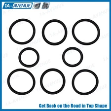 8Pcs Engine Coolant Pipe O-Rings Kit For Ford F-150 DR-3Z8566-A BC3Z-8590-F