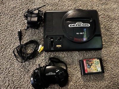 Sega Genesis 16-Bit Black Video Game Console/ Earth Worm Jim 2  Cartridge