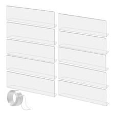 10 Pièces Séparateur de Rayon Transparent Double Face pour Supermarché