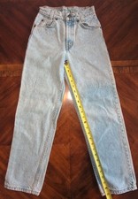 Vintage Levis 550 Jeans Orange Tab Slim Size 12 Light Wash 90 s Youth 23/26.5