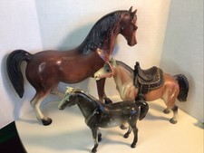 Vintage Hong Kong Horse Figure Lot -TLC - Scratched Wear