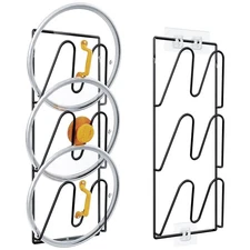 2 Pack Pot Lid Organizer 6-Tier Pots and Pans Organizer Rack for Cabinet Door...