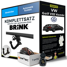 Für VW Golf VIII Kombi CG5,DB5 Anhängerkupplung abnehmbar +eSatz 7pol 20- kpl.