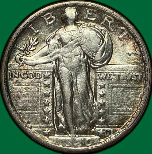 1920 Standing Liberty Quarter Almost Uncirculated AU Coin #32161