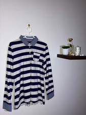 Tommy Hilfiger Poloshirt Langarm blau-weiß g...