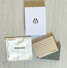 RIMOWA Aluminium Card Holder Wallet, Striped Satin Logo Accent, Silver