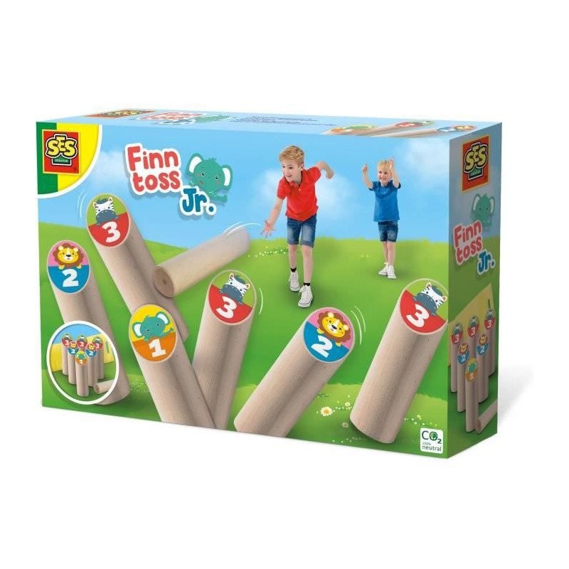 Jeu de lancer finlandais Finntoss Jr SES Creative quilles bois plein air
