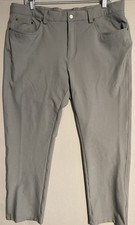 Greg Norman Shark Tech Golf Pants Light Gray Stretch Outdoor Travel Work 36x29