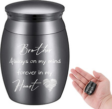 Small Cremation Urns Brother Ashes Urn Cremains Stainless Steel Mini Sharing Bur