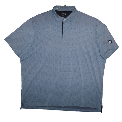 Johnnie-0 Golf Polo shirt mens XXL Gray Geometric Circles Short Sleeve Casual