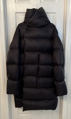 RICK OWENS LS HOODED LINER BLACK SIZE 40