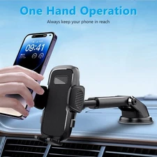 Car Phone Holder Dashboard Windshield Phone Mount Universal for iPhone Samsung