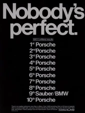 1983 Porsche  - Nobody's Perfect Porsche ad | POSTER 24" X 18" | Sweet!