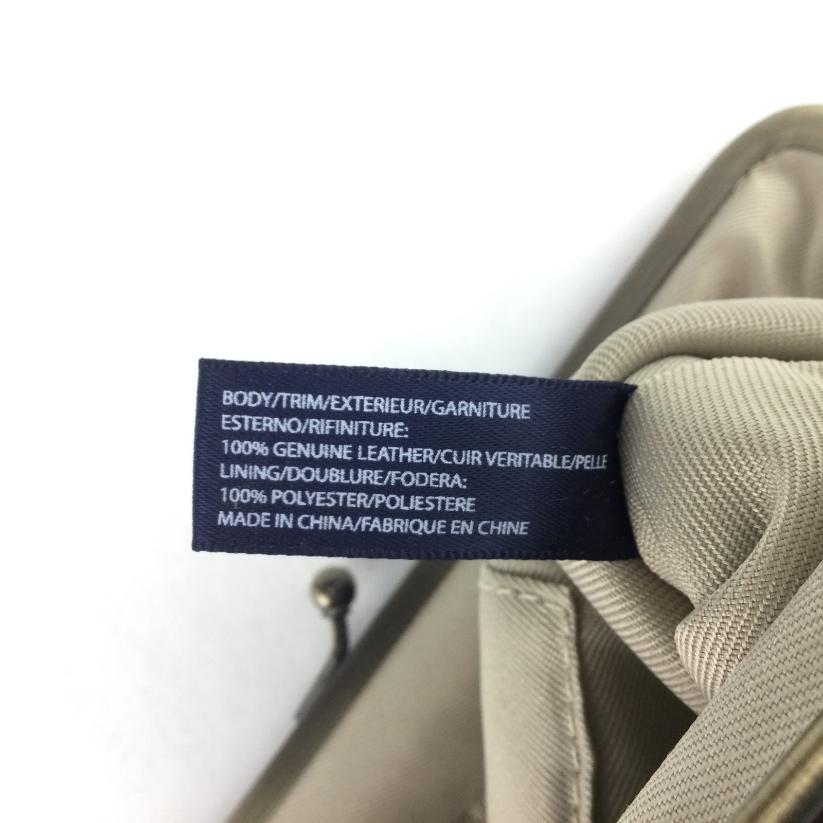 American Leather Co Bag Brown Clutch Purse Tooled Emboss Leather Kiss Clasp 9x7"