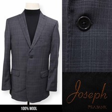 JOSEPH JOS A BANK mens gray PLAID sport coat suit jacket blazer SLIM FIT 41 L