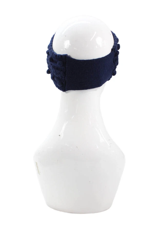 Rag & Bone Womens Wool Knitted Stretch Headband Dark Blue - Image 3 of 4