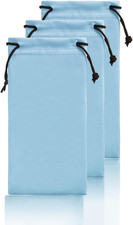 Soft Eyeglass Pouch 3 Pack - Pouch for glasses Microfiber Screen Cleaning Bag