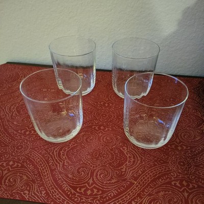 NIB Villeroy and Boch Rose Garden Water Glasses Clear Tumblers  7 oz  - Set of 4