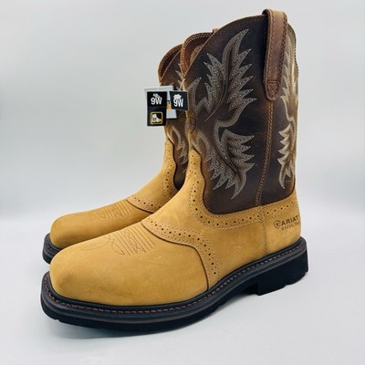 Ariat Sierra Boots Men s Size 9 EE Wide Brown Leather Steel Toe