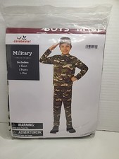 Boys Military Dress Up Set: Shirt, Pants, Hat Size 8 New
