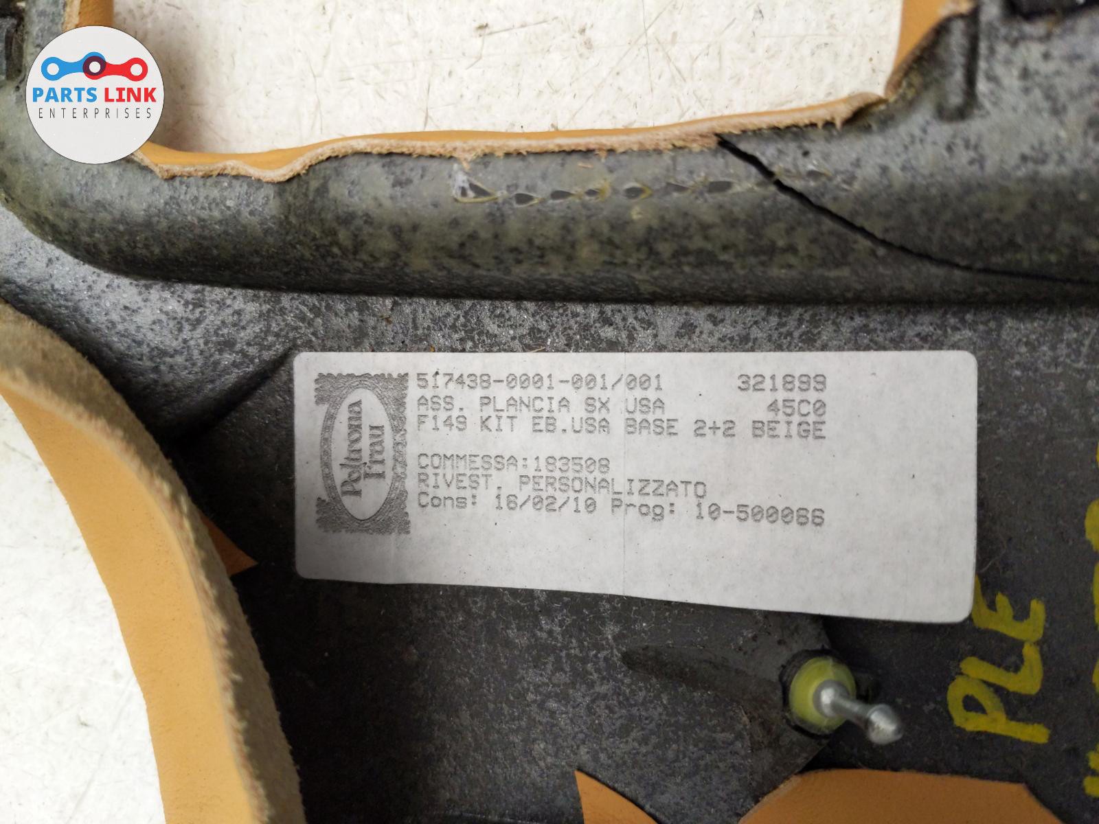 2008-11 FERRARI CALIFORNIA LEFT DRIVER DASH KNEE KICK PANEL BOLSTER TRIM COVER