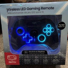 Press Play Wireless LED Controller Black Blue Nintendo Switch PC