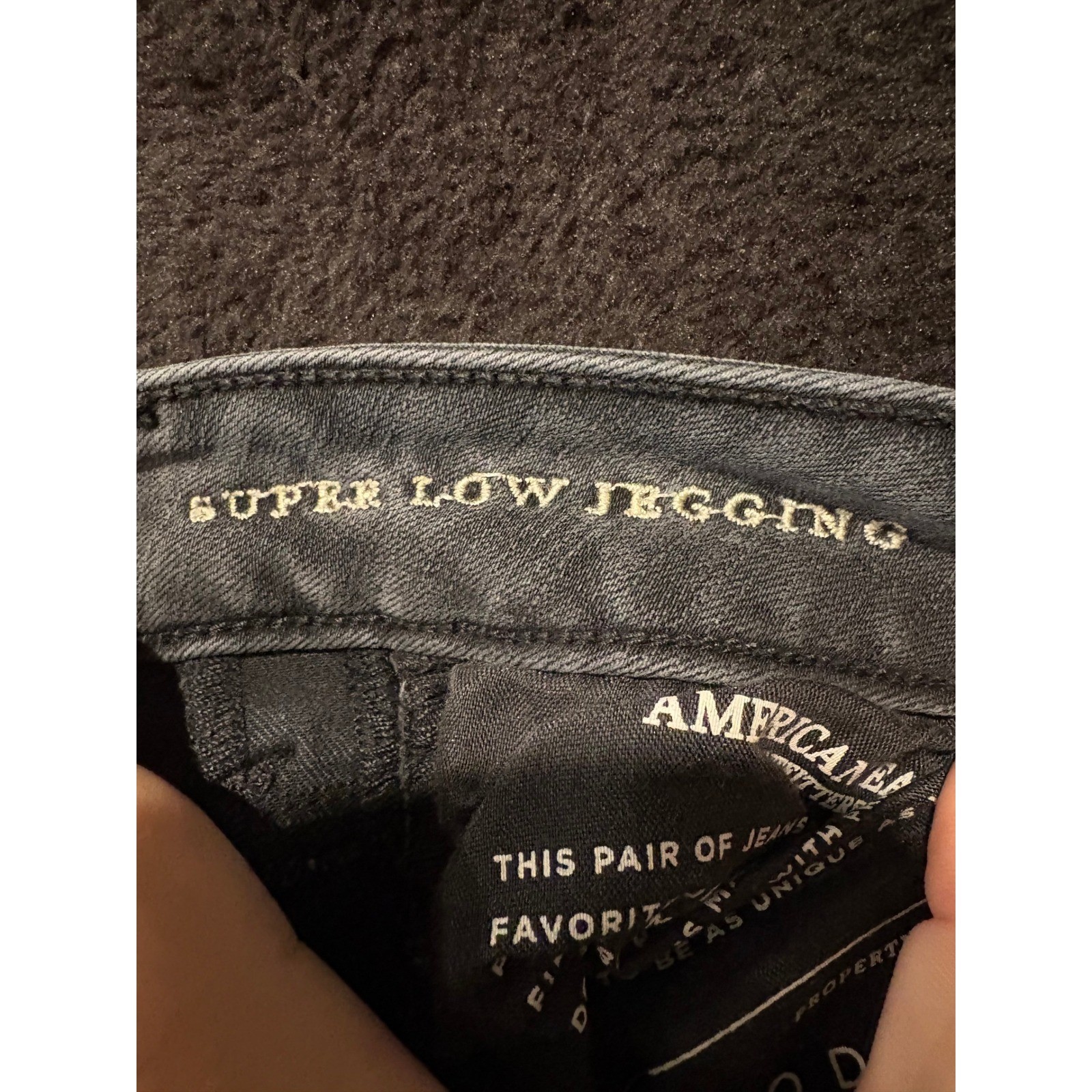 American Eagle Super Stretch Gray Distressed Skin… - image 6
