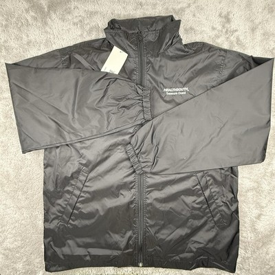 Clique Windbreaker Jacket Mens Medium Black Full Zip Mesh Lined Lightweight NWT