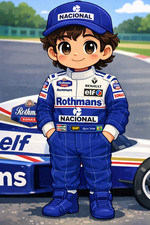 Tuta Go Kart Bambini Ayrton Senna 1994 KART RACING SUIT Ragazzi SUBLIMAZIONE DIGITALE