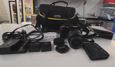 Nikon D40x 10.2MP Digital SLR Camera w/ 18-55mm Lens W/Bag 2 Battery Charger