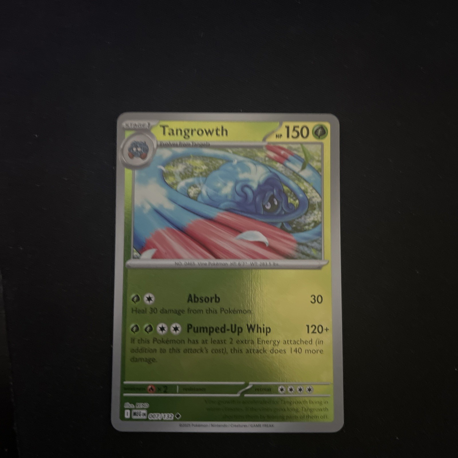 Tangrowth 007/132 Reverse Holo Uncommon Mega Evolution Pokemon TCG