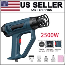 2500W Heat Gun Electric Hot Air Gun with Dual-Temperature 4 Nozzles Tool USA