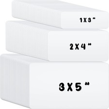 60 Pcs Dry Erase Magnetic Labels 3'' x 5'', 2'' x 4'' and 1'' x 3'' White Magnet