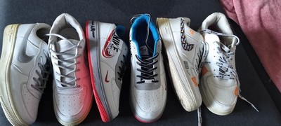 3 Paar getragene Nike Air Force One Schuh Paare