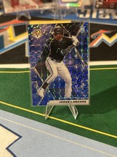 2021 Panini Mosaic - Rookie Jesus Sanchez #265 Blue Camo Mosaic Prizm (RC)