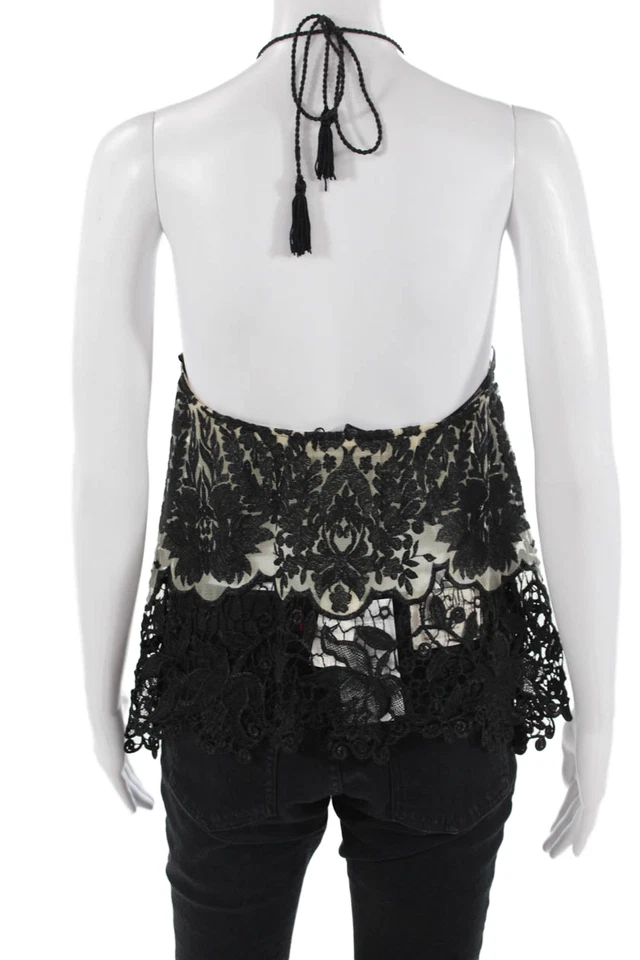 Camisola Sky Mujer Floral Cuello Alto Beige 100% Nylon Sin Mangas Talla XS Foto 3 de 4