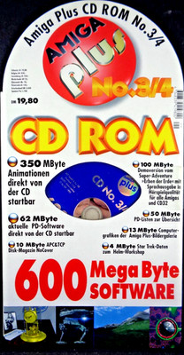 AMIGA PLUS NO. 3/4 CD ROM (ICP - CD-ROM-MAGAZIN) #2DE