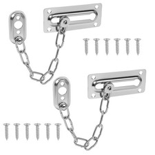 2 Pack Door Chain Lock Equipped with 12 Screws, Heavy Duty Stainless Steel Lo...
