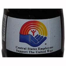 United Way Central States Employees 2000 Campaign Coca-Cola Bottle  (2000-1468)