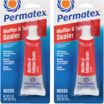 Permatex Muffler and Tailpipe Sealer Set MTK-1 High-Temp Resists (6oz) (2x3oz)